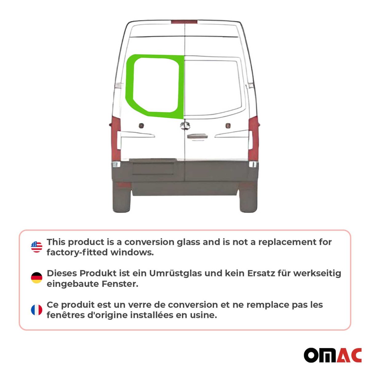 Mercedes Sprinter Fixed Glass - Left - Omac - Barn Door Galaxy - 2019